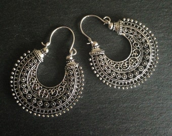 Ethnic Earrings Tribal Boho Bohemian Gypsy Silver Light Hypoallergenic UK