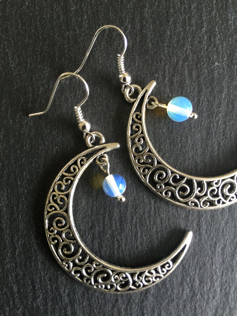 Moonstone Earrings Jewellery Moon Earrings Boho Earrings | Etsy