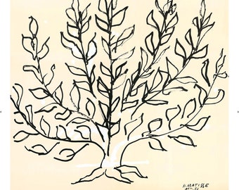 Henri Matisse, lithographic print, The Tree, nature and positive energy,