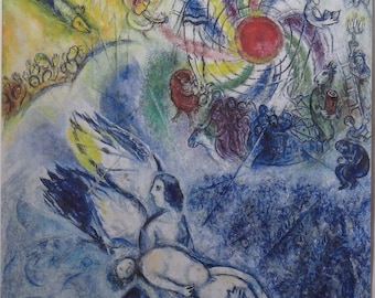 Marc Chagall Creation of World 1972 Art Poster, Biblical Jewish Artwork Print,