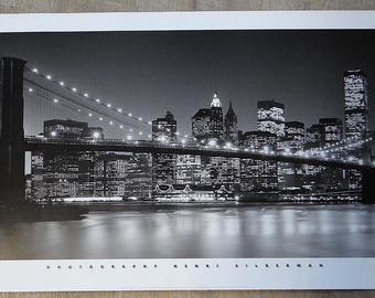 1999 Brooklyn Bridge NYC Skyline Photo, Henri Silberman Art
