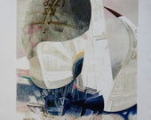 Paul Ambille, signed original lithograph, drop the moorings, set sails, regattas, boating, yachting,  sailboats, large format