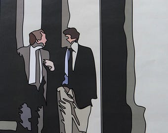 Vintage French Political Satire Print by Jacques Filippi – Funny Politician Cartoon Poster