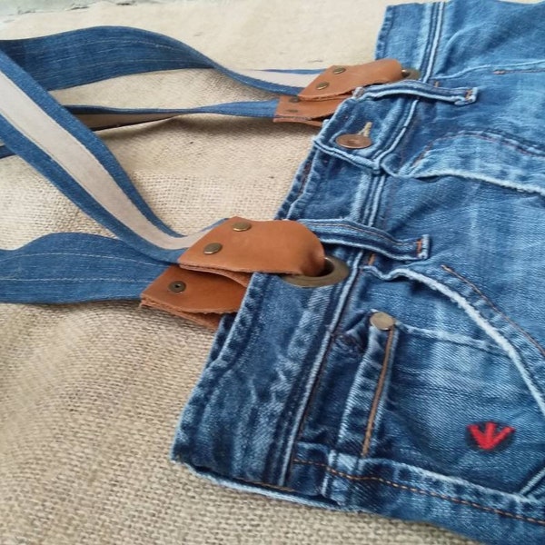 Jeans bag, denim tote bag, denim bag, old jeans bag, handmade, unique, for every day, denim remake, convert old jeans to bag, for her,