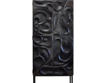 Dancing Lady Cabinet – Sculptural Storage Cabinet in Walnut and Steel
