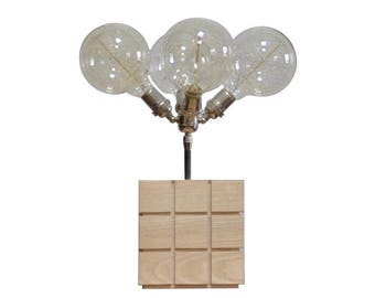 Modern Lamp, Table Lamp, Lamp, Desk Lamp, Modern Lighting, Filament Bulb, Antique Bulb, Modern Table Lamp -"The RUBIX Lamp"