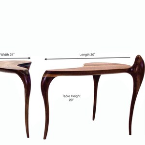 Creature Side Table — Sculptural Walnut Side Table image 8