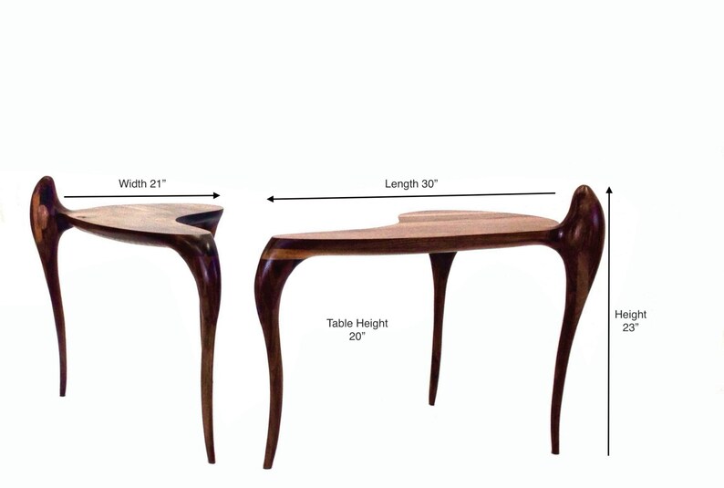 Creature Side Table — Sculptural Walnut Side Table image 8