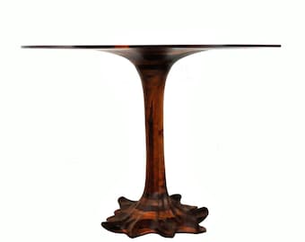 Blossom Table – Sculptural Walnut Pedestal Dining Table