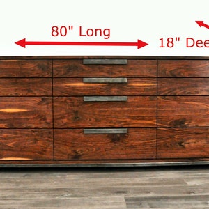 Modern Dresser, Mid Century Modern Dresser, Mid Century Dresser, Walnut Dresser, Rustic Dresser, Farmhouse Dresser, The Marcelino Dresser image 6