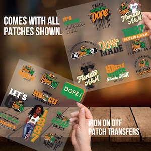 HBCU DTF Iron On Patches: Florida A&M Patch Kit