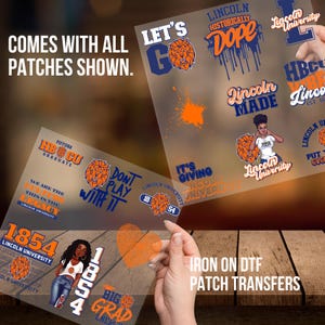 HBCU Iron On Patches: Lincoln University DTF Patch Kit