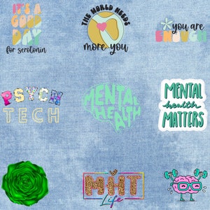 Patches for Jackets| Patch Party| Patch Kit| Patches Iron On| DTF Patches| Ready to Press DTF| Patches Mental Health| Psych Tech | MHT|Nurse