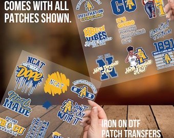 HBCU Iron On Patches: North Carolina A&T DTF Patch Kit
