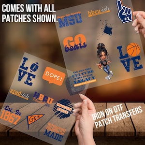 HBCU DTF Patches: Morgan State Iron-On Patch Kit