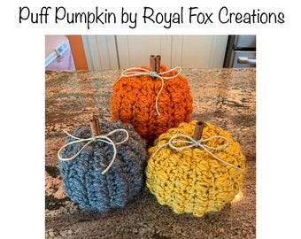 Crochet Pattern / Puff Pumpkin Crochet Pattern / Crochet Pumpkin