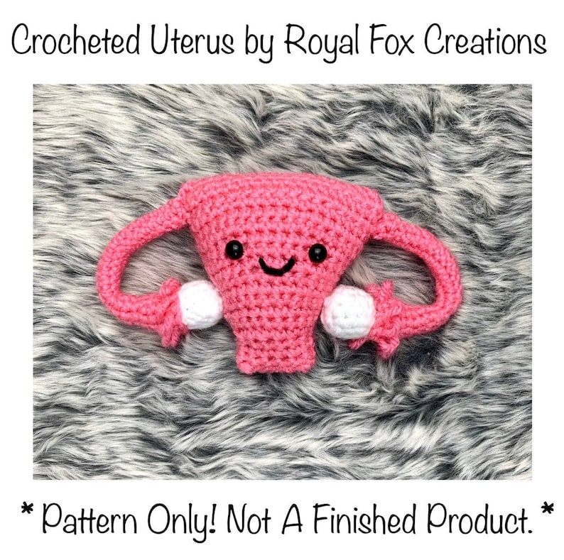 Crochet Pattern / Crocheted Uterus Pattern / PDF Printable Etsy