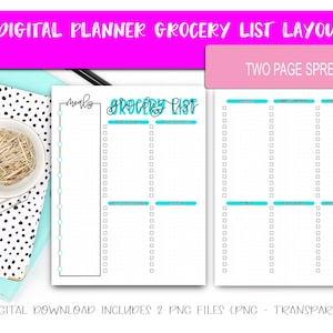 Paper &amp; Party Supplies Digital Download Digital Design GROCERY SHOPPING ...