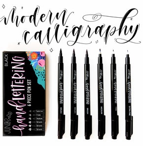 Hand Lettering Pens: 6 Piece Brush Pen Set for Modern Calligraphy
