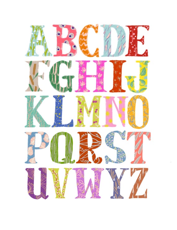 alphabet prints for nursery