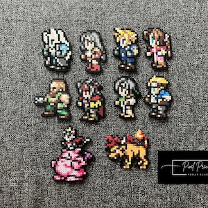 ファイナルファンタジー VII パーラーミニビーズ: クラウド、ティファ、エアリス、セフィロス、ユフィ、ケット・シー、バレット、ヴィンセント・ヴァレンタイン、レッド XIII