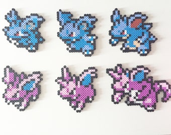 Pokemon Gen 1 #29-34: Nidoran, Nidorina, Nidoqueen, Nidorino, Nidoking Perler Bead