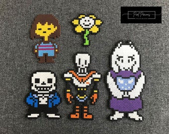 Undertale Perler Bead Pixel Art - Sans, Papyrus, Toriel, Undyne, Alphys,  Flowey