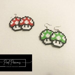 Mario Mushroom and 1UP Earrings