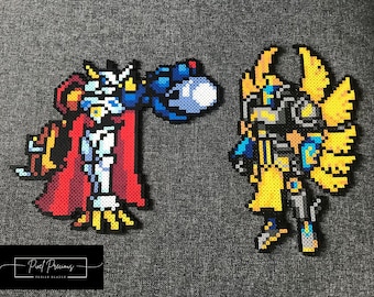 Omnimon & Seraphimon Digimon Perler Abalorios