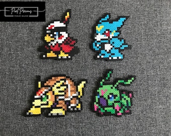 Digimon novatos de la segunda generación: Hawkmon, Veemon, Armadillomon, Wormmon