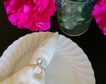 napkin rings, Personalized napkin rings, initial napkin rings, party decor, wedding table setting