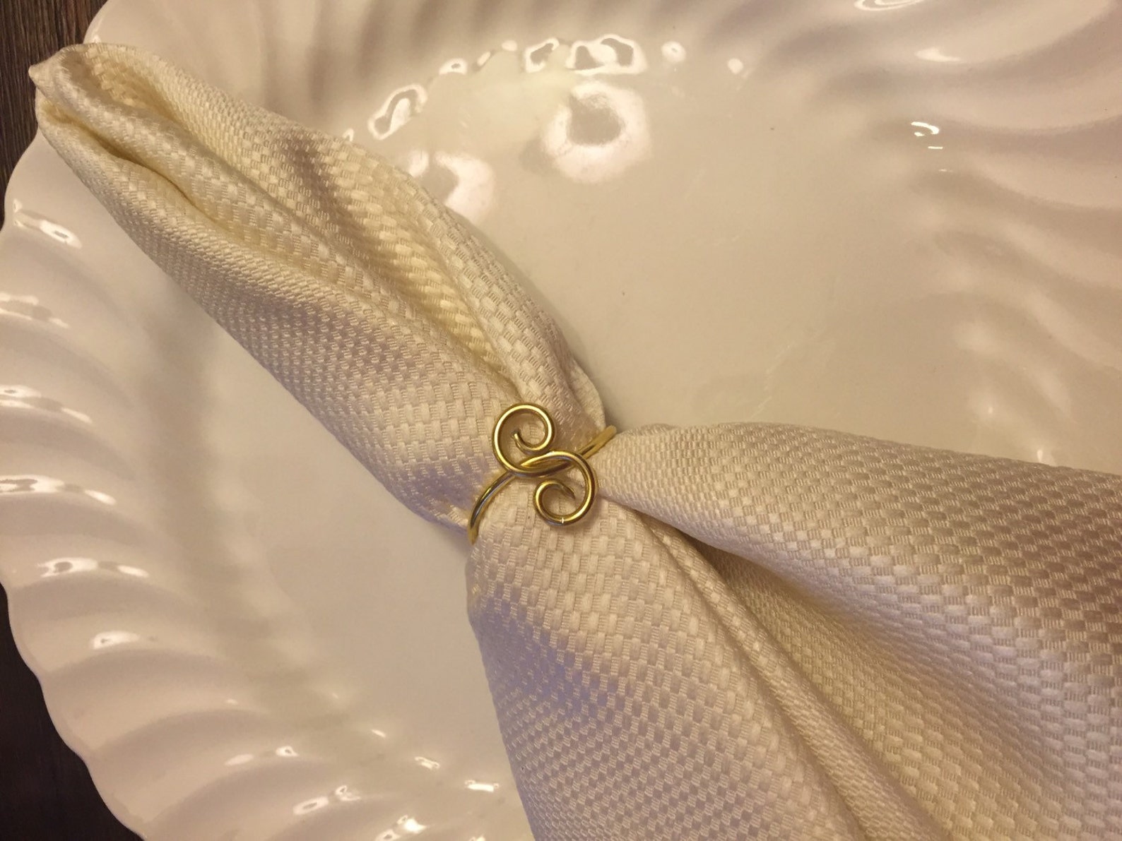 Set of 3 Personalized Napkin Rings Initial Napkin Rings With Etsy