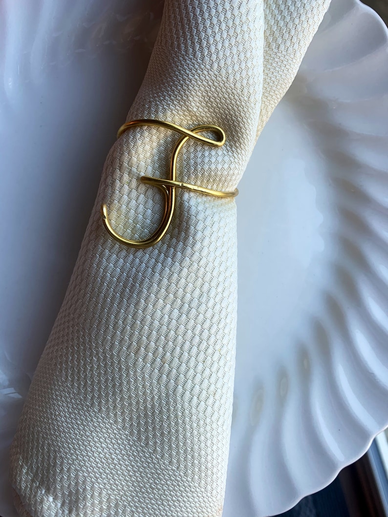 Napkin Rings Personalized Napkin Rings Initial Napkin Rings Etsy