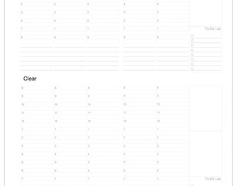 Digital Planner Week on 2 Page Vertical Timed  - Transparent Digital Planner Layout Sticker (GoodNotes)