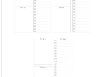 Digital Planner Daily Vertical Timed - Transparent Digital Planner Layout Sticker (GoodNotes)