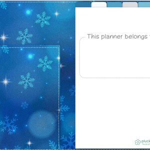 Digital Planner Undated Sunday Start - Flannel Blue Snow