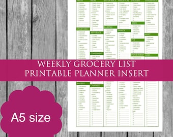 173 Item Customizable Printable Weekly Grocery Shopping List - Etsy
