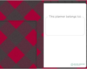 Digital Planner Undated Monday Start - Buffalo Plaid Angled