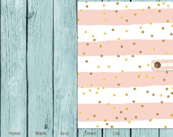 Digital Planner Undated Monday Start - Gold Confetti