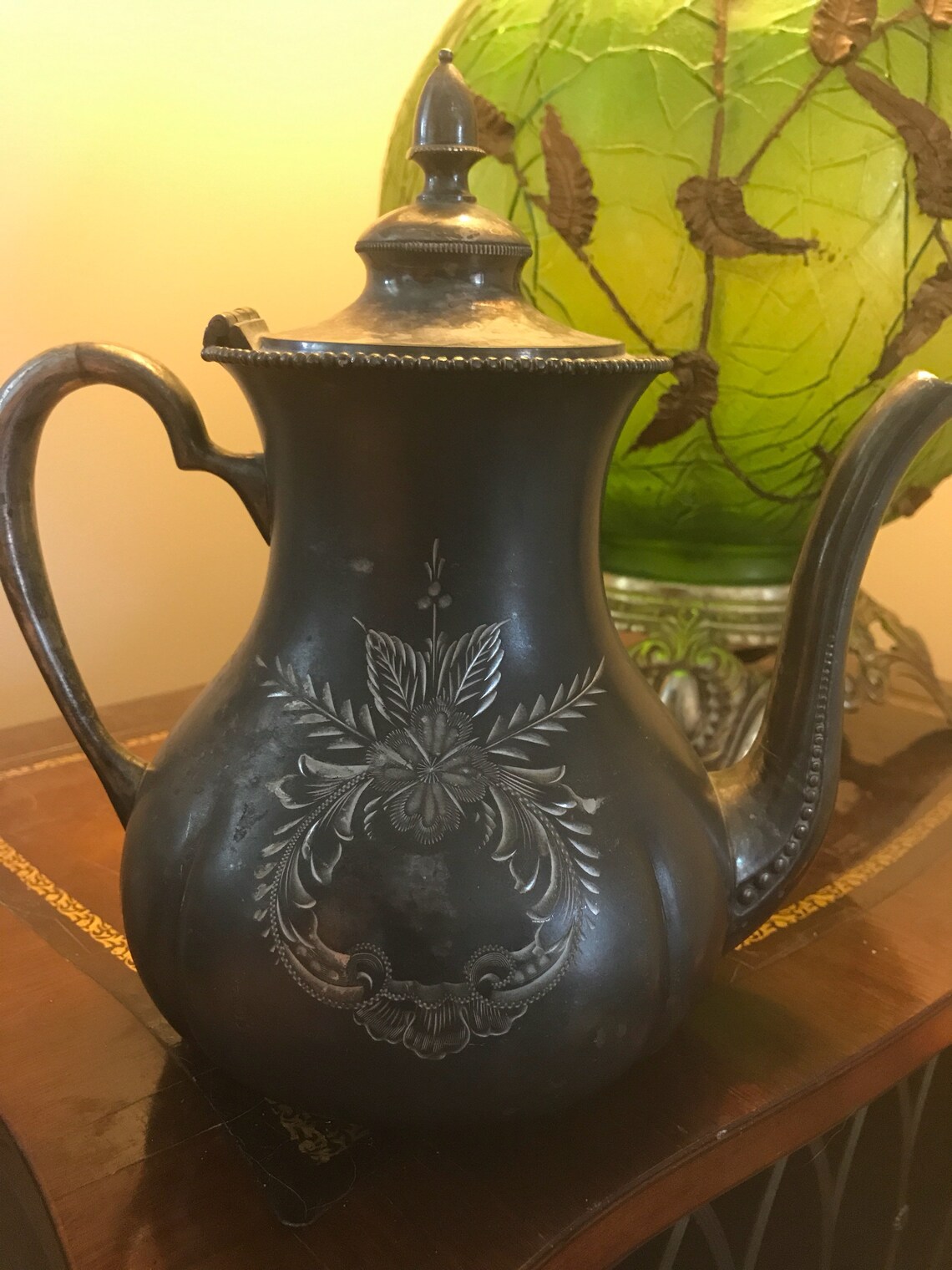 Antique Rockford Quadruple silver plate teapot Etsy