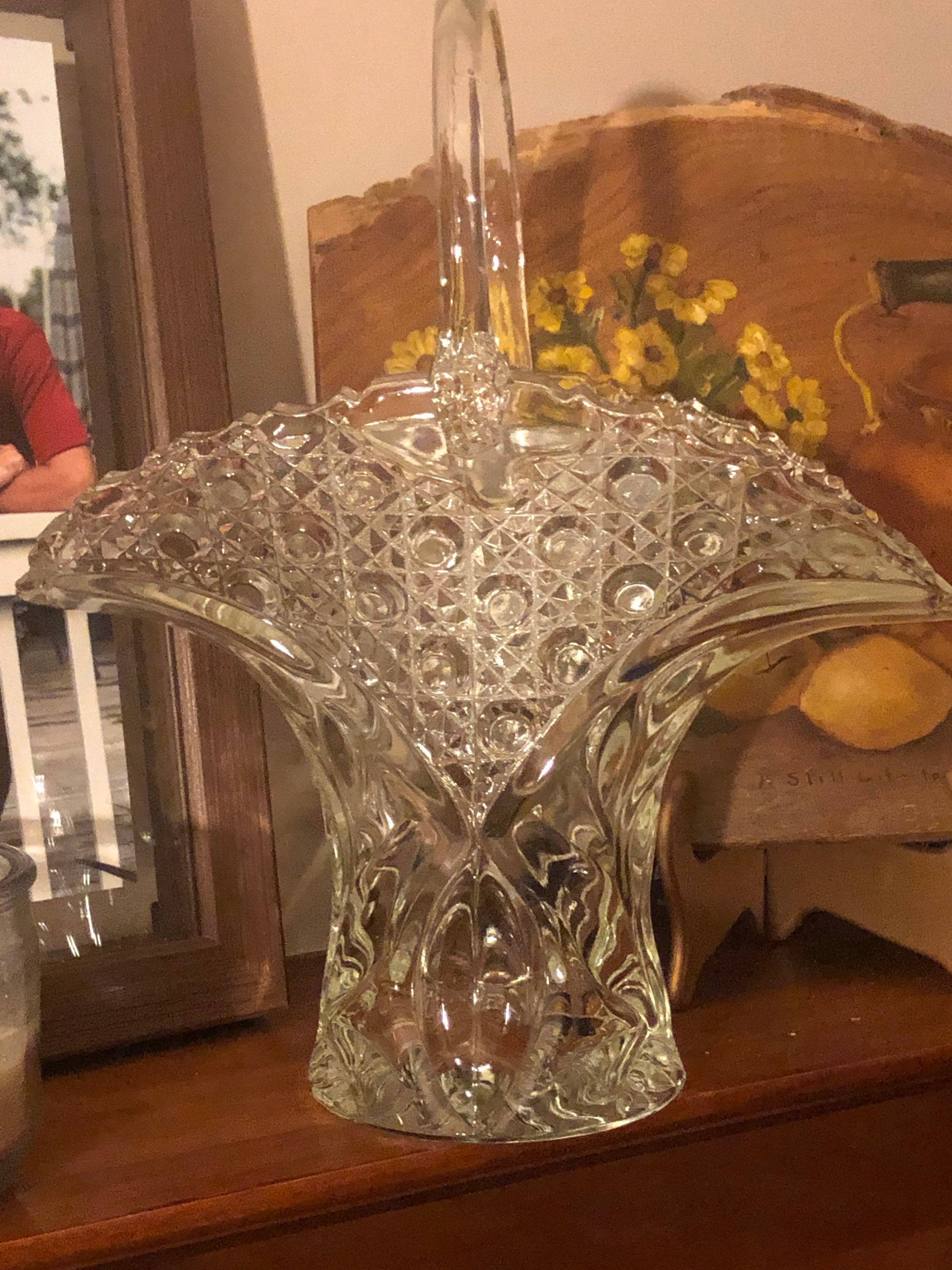 L.E. Smith Crystal Bride Basket Etsy.de