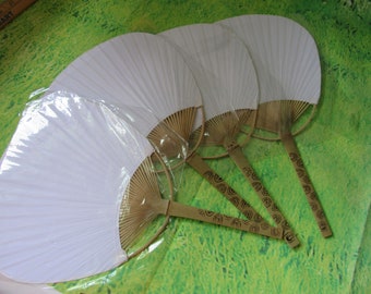 Paddle Hand Fans with Designer Handle - Beach Wedding Fans,  Hand Fan Favors - Great for Summer Luau Party  (**Read Ad for Dimensions)