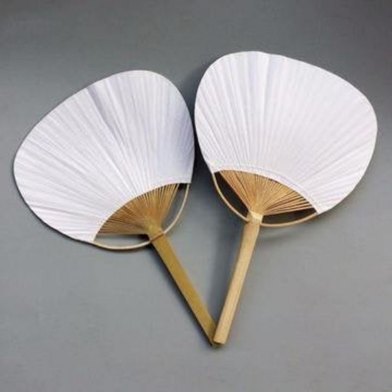 Bamboo Paddle Hand Fans Beach Wedding Fans Tropical Hand Fan Etsy