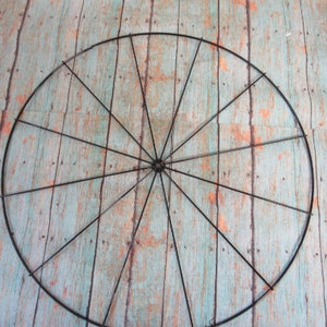 Bicycle Wheel Wreath Form (14&quot; Wide)  - Great for Wreath Making and Craft Projects  // Round Holiday Wreath Wire Form // DIY Wreath Form