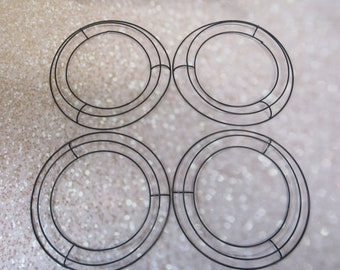 Set of 4 Wire Wreath Forms - 8" Wide  - Great for Wreath Making and Craft Projects