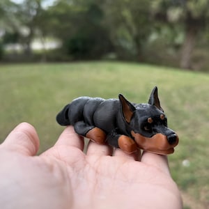 Doberman Flexi / 3D print / desk pets / desk buddy / fidget / articulated figure