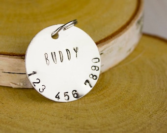 Hand-stamped Dog Tag // Dog Identification Tag // Hand-stamped Custom Pet I.D