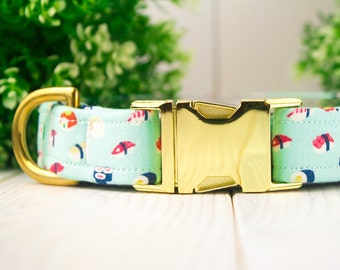 Sushi adjustable Dog Collar with Metal Buckle