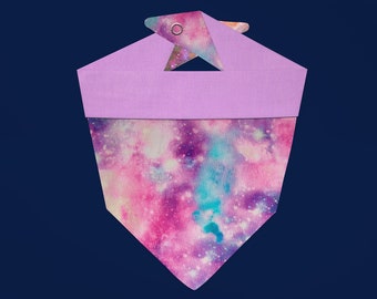 Pastel Galaxy Dog Bandana | Space Themed Pet Bandana
