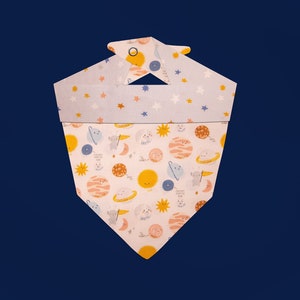 Solar System Bandana | Space Themed Pet Bandana | Reversible Pet Bandana
